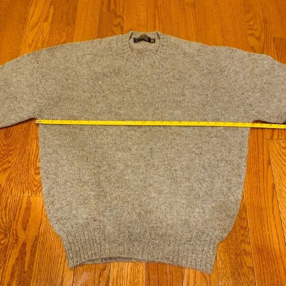 Vintage BROOKS BROTHERS SHETLAND WOOL SWEATER 46 XL Crewneck Pullover Sweater - Picture 2 of 12
